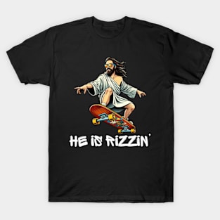 he is rizzin retro T-Shirt